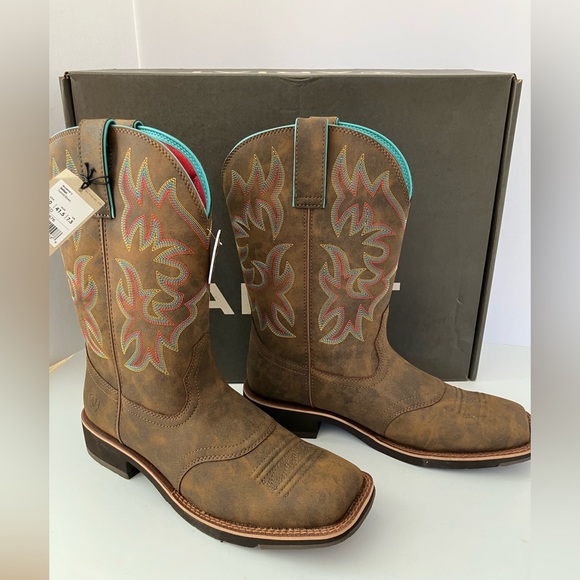 Ariat Women’s Western Boots, “Delilah”, Size 10B Medium, Toasted Brown, NWT - Picture 4 of 6